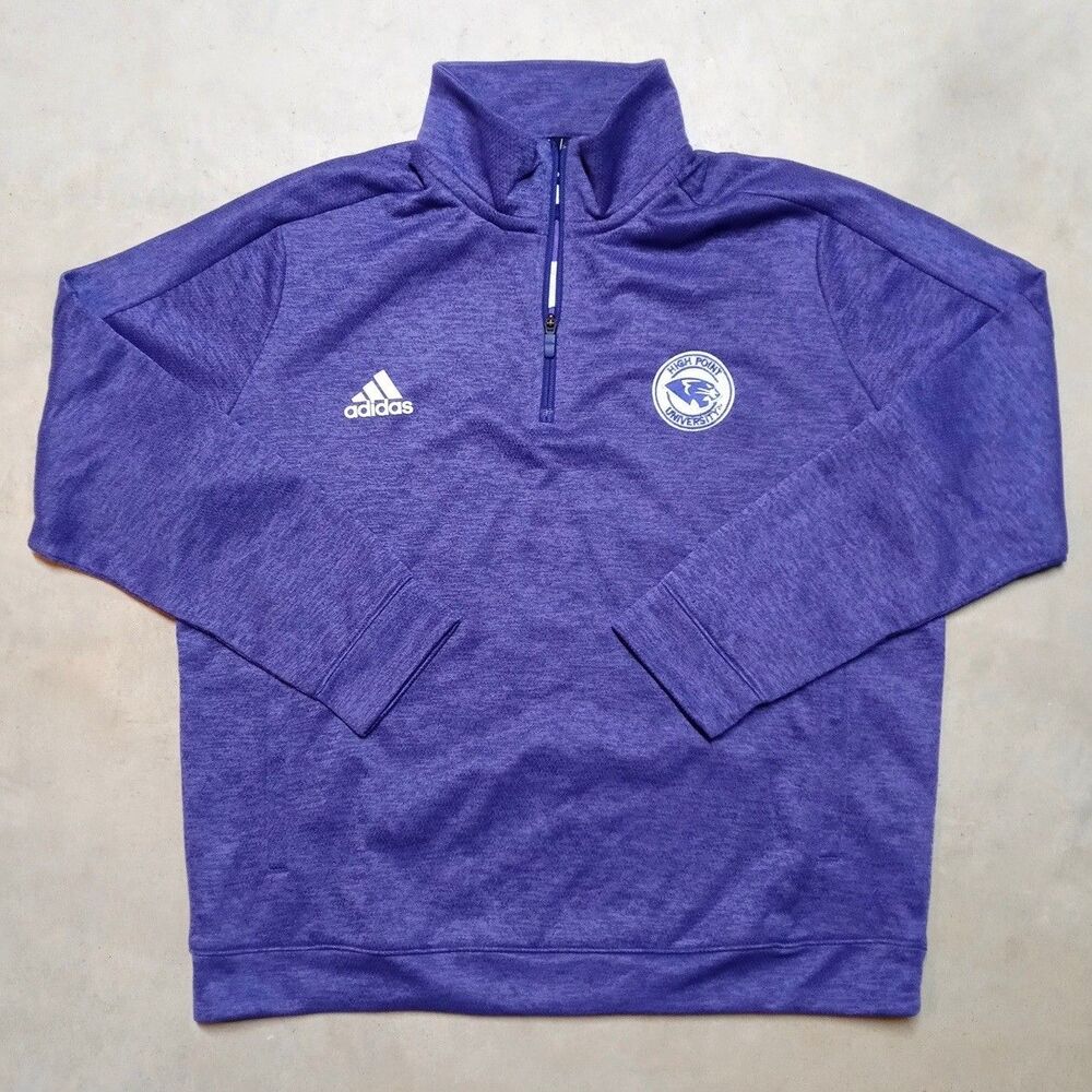 High Point University Adidas 1/4 Zip Sweatshirt Size 2XL Pockets HPU Golf